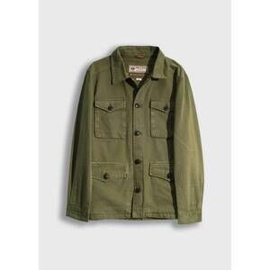 NEW IRON & RESIN men's herringbone military jacket in army